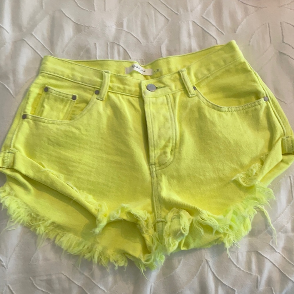 Neon short shorts